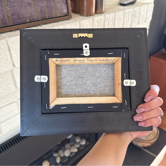 Oil painting landscape reflections autumn sunrise Willow Park golf course 2015 - Picture 6 of 14